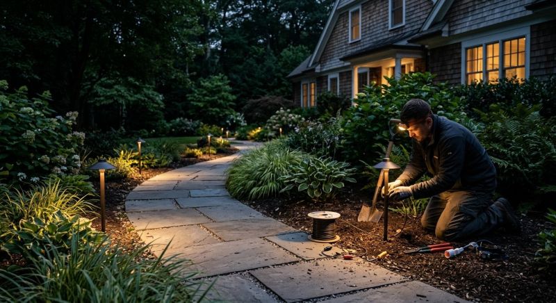 Pond Lighting Installation in Olathe, KS
